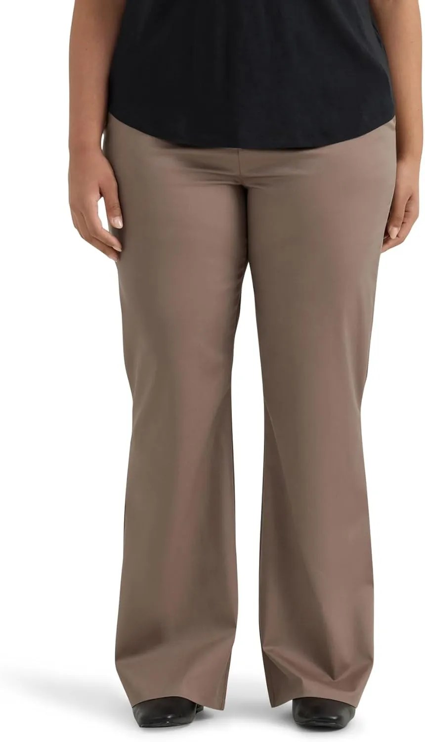 Lee Women's Plus Size Wrinkle Free Mid Rise Bootcut Pant