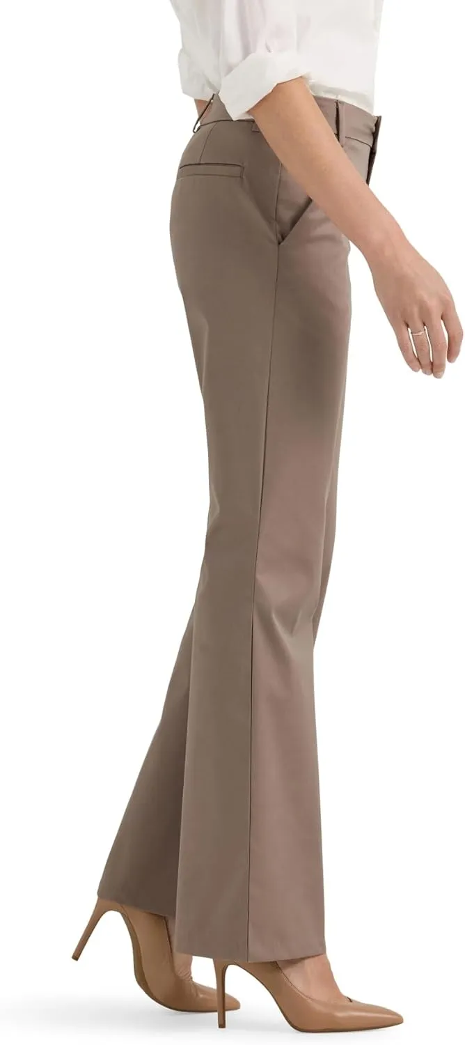 Lee Women's Wrinkle Free Mid Rise Bootcut Pant