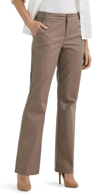 Lee Women's Wrinkle Free Mid Rise Bootcut Pant