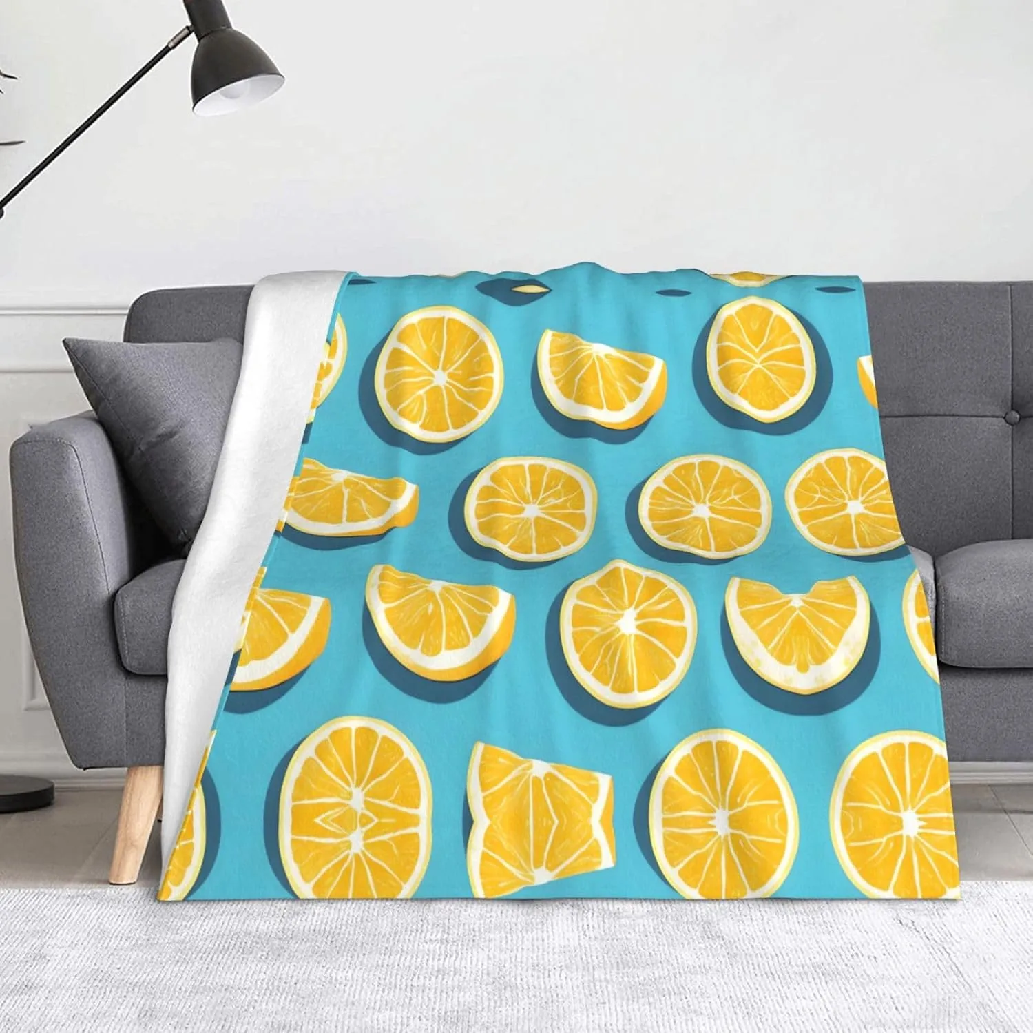 Lemon Wedges Printing Blankets Throws - Lightweight Warm Comfortable Soft Durable Home Practical Rest Outdoor
