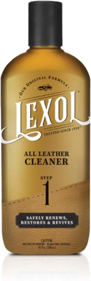 Lexol All Leather Cleaner for Car Interior, Couches and Furniture, Shoes and Boots, Purses and Handbags, Baseball Gloves and Horse Saddles, and More, 16.9 oz