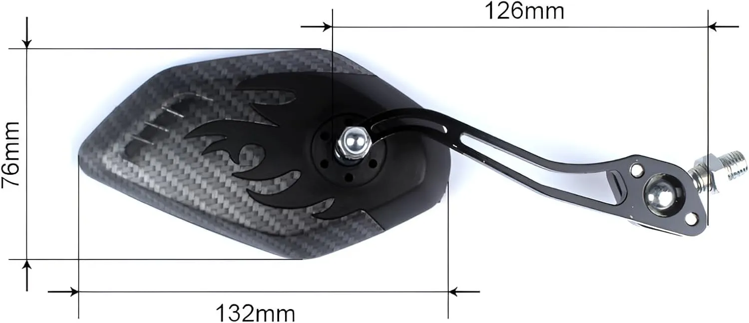 [lilaBelle]【360° Adjustable】 Handlebar Mirror for Mountain Bike - Litweit Aerospace Aluminium, Anti-Corrosion Design with ABS Housing, Unil 22.2mm Fit for Cycling Safe & Commuting