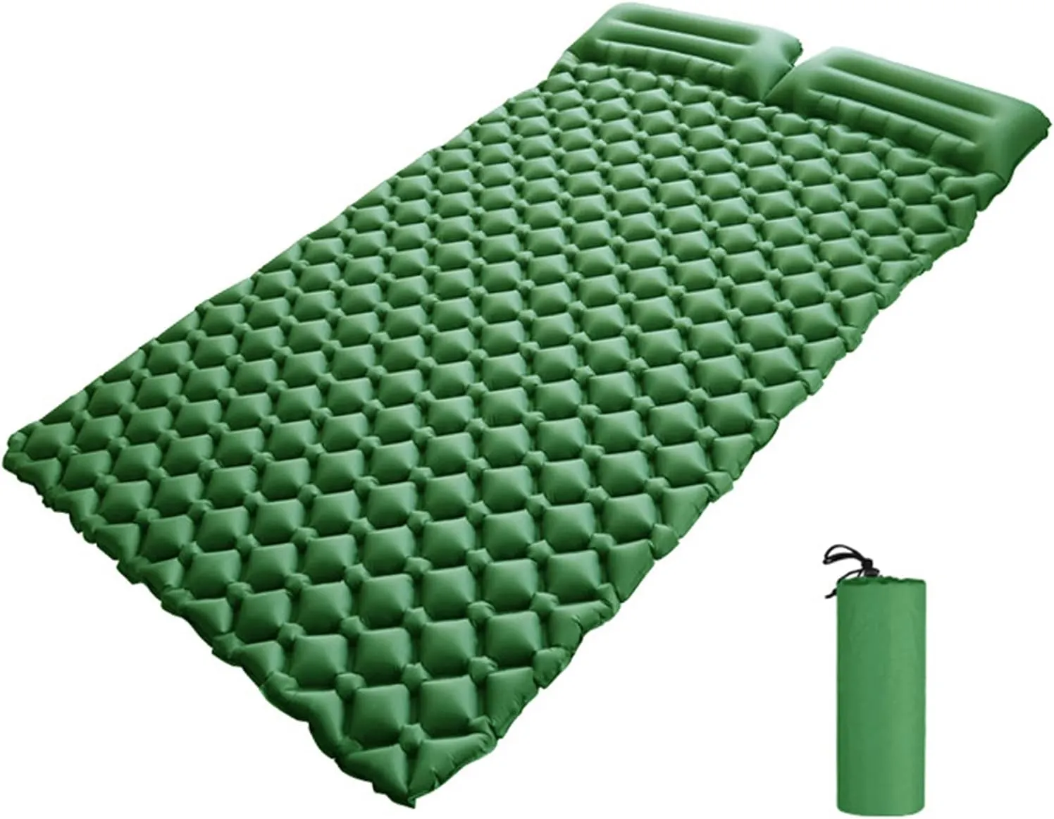 Lixada Inflatable Double Sleeping Pad with Pillow 2 Person Camping Air Mattress for Tent Outdoor Backpacking Traveling Hiking Picnic