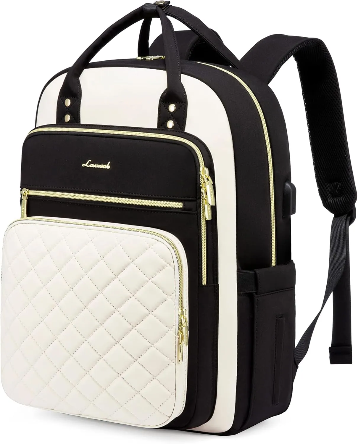 LOVEVOOK Laptop Backpack for Women, Fashion Travel Work Commuter Backpack Purse with USB Port, Lightweight Casual Daypacks, Nurse Teacher College Computer Bag, Fit 15.6" Laptop