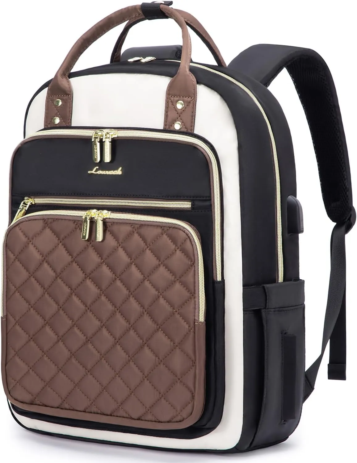 LOVEVOOK Laptop Backpack Purse for Women, 15.6" Laptop Bag for Travel with USB Port, Water Resistant Lightweight Daypacks for College Work Business, Nurse Teacher Computer Backpacks