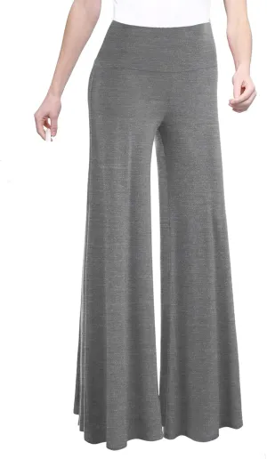 Made By Johnny MBJ Women's Casual Comfy Solid/Tie Dye Wide Leg Palazzo Lounge Pants (XS~5XL)