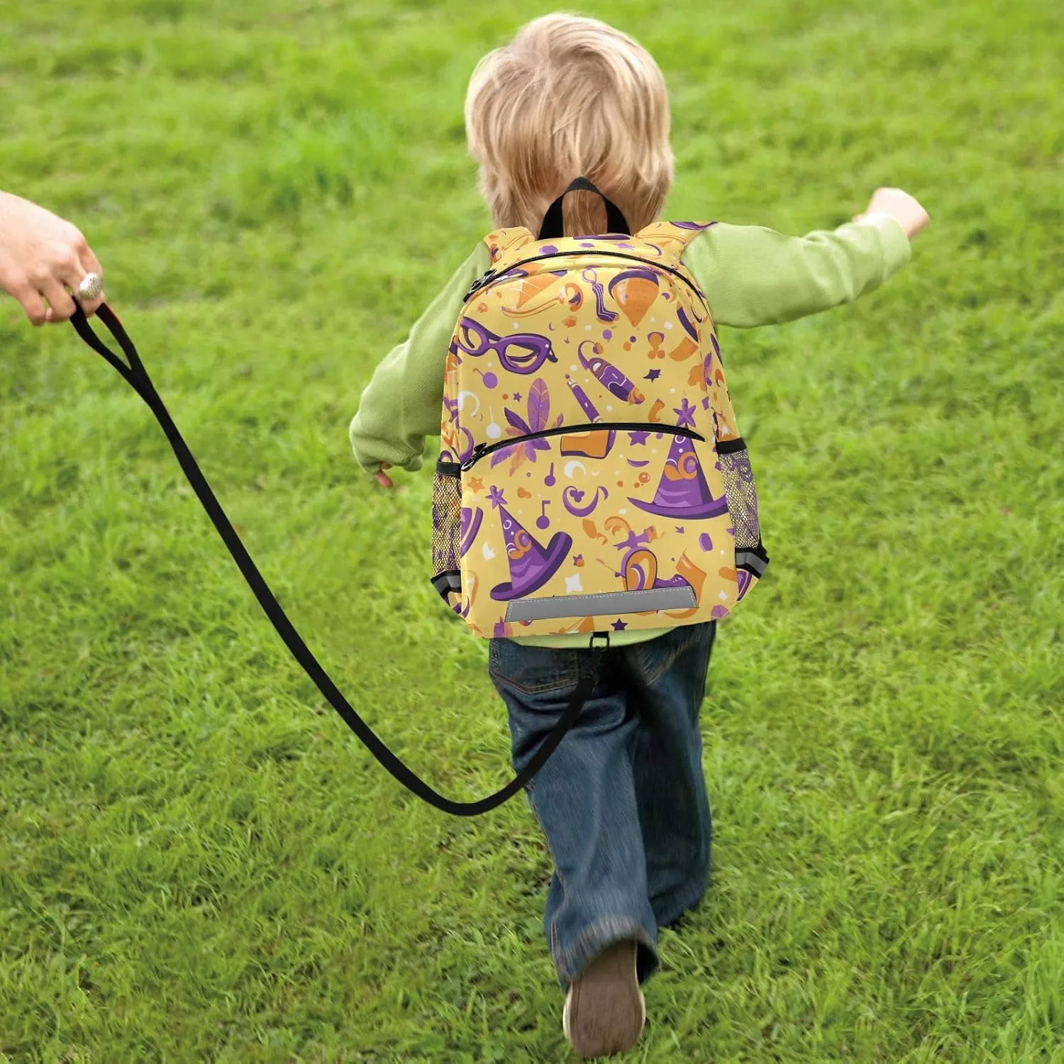 Mardi Gras Carnival Purple Holiday Pattern Saffron Kindergarten Elementary Kids Backpack Multifunctional Mini Schoolbag