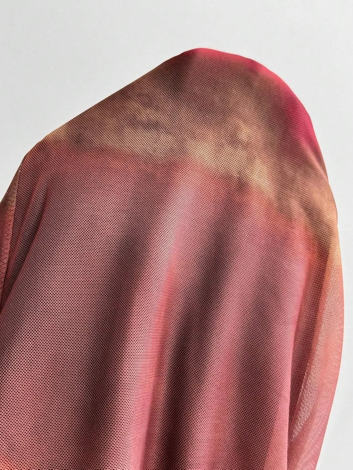 MARZXIN Womens Long Sleeve Maxi Dress Bodycon Ruched Natural Slim Fit Tie Dye Dress Cocktail Dresses Mesh Dress