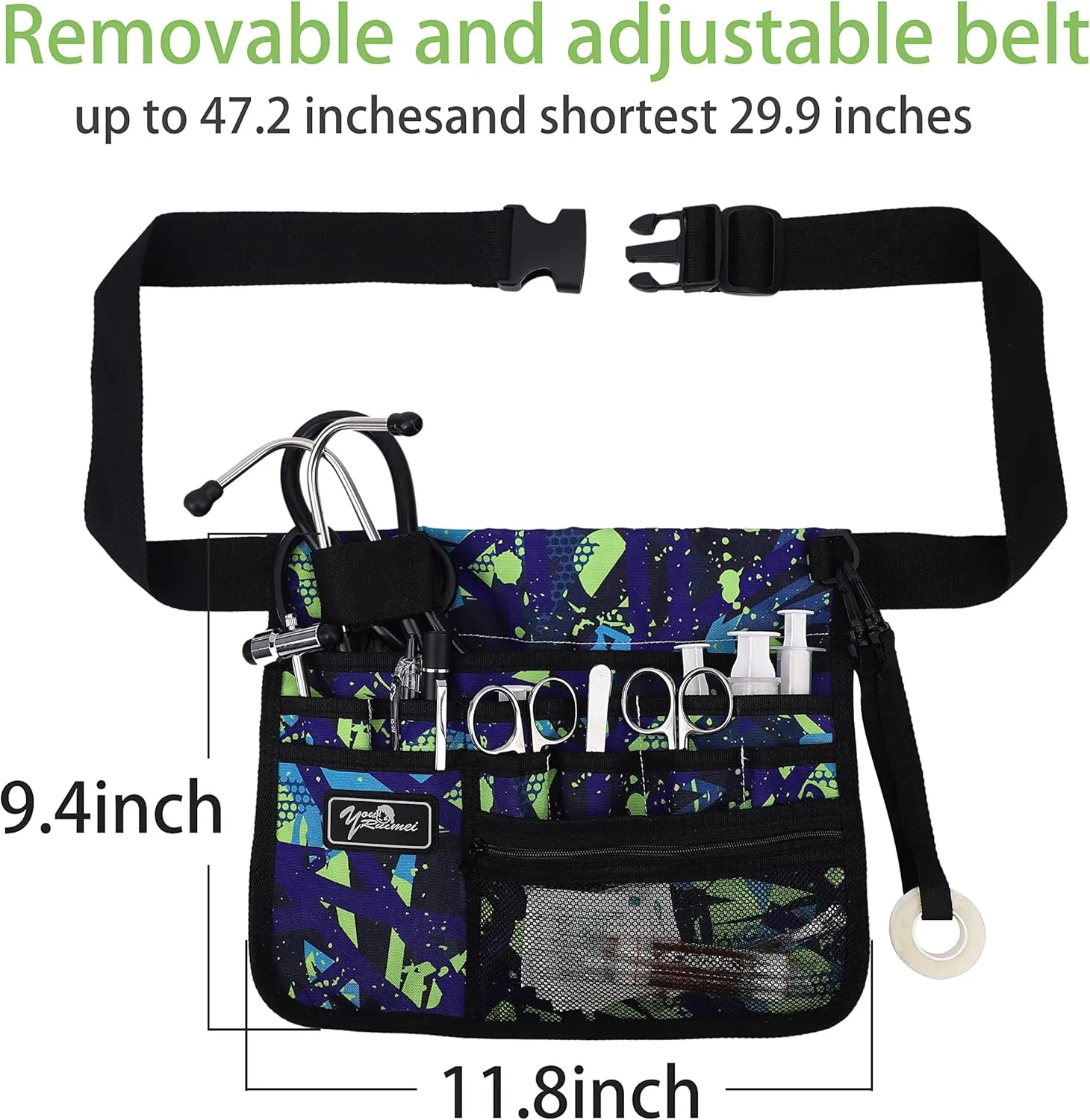 Medical Organizer Belt,Nurse fanny pack, Nurse Fanny Pack for Work ，Kit Practical Waist Bag for Nurses，