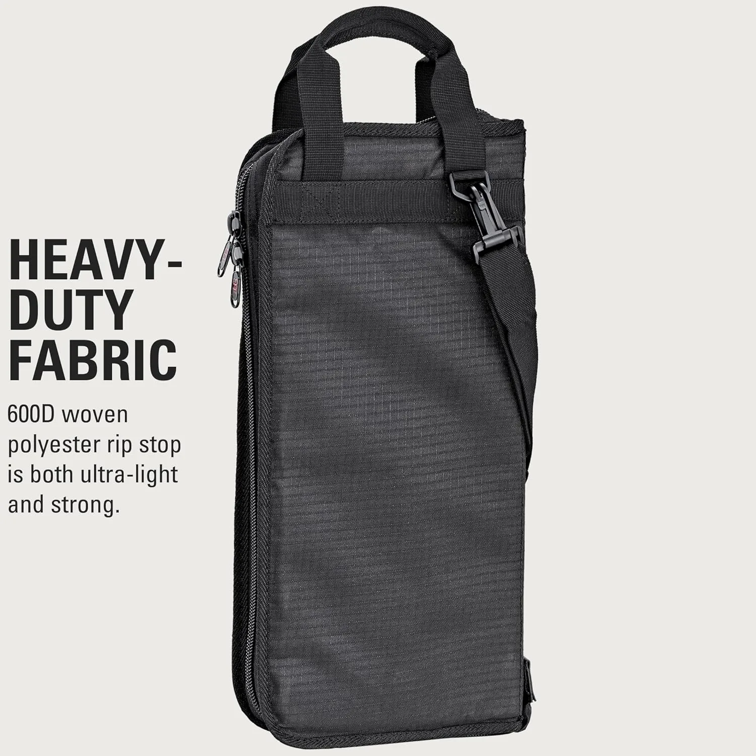 Meinl Cymbals Professional Drumstick Bag, Carbon Ripstop — Includes Floor Tom Hooks — Also Great for Mallets, Brushes, Rods, Accessories