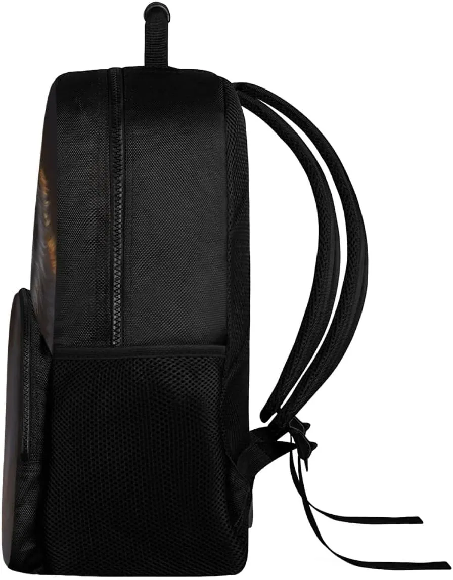 Men Women Creative Wolf 3D Print Backpack Laptop Shoulder Bag Travel Casual Daypacks,Grey Wolf