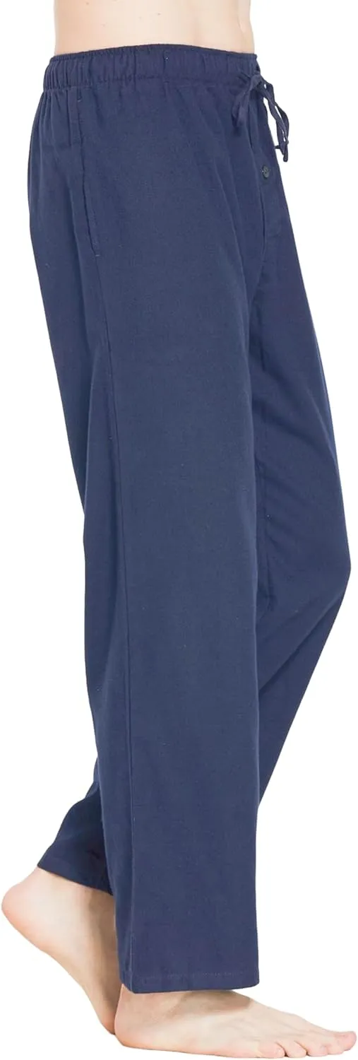 Men's 100% Cotton Super Soft Flannel Plaid Pajama Pants