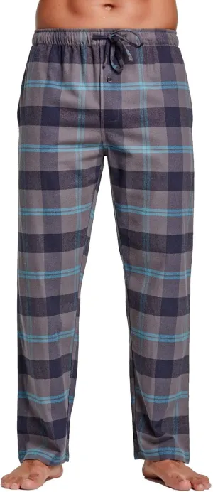 Men's 100% Cotton Super Soft Flannel Plaid Pajama Pants