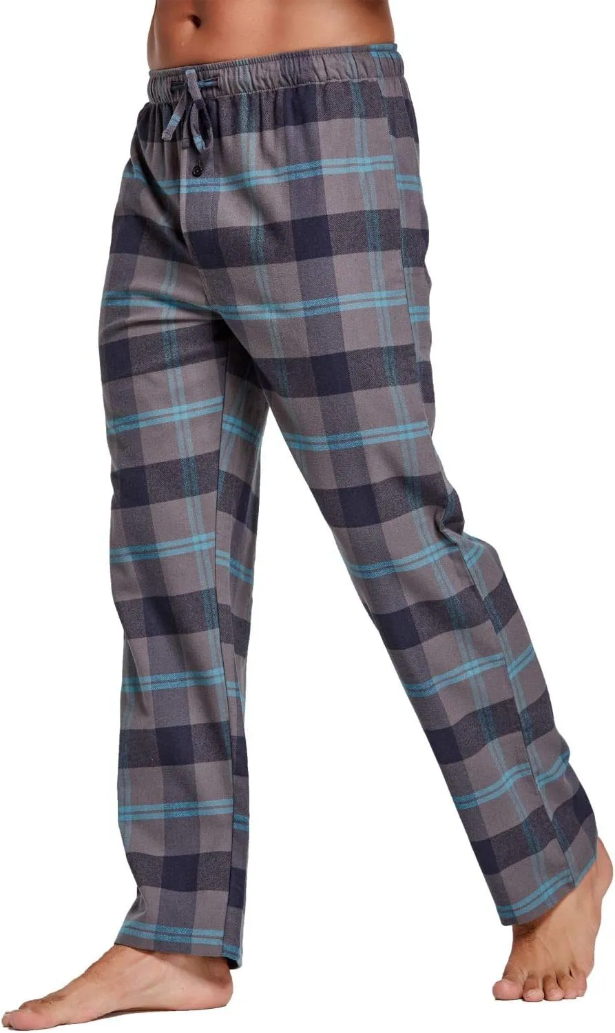 Men's 100% Cotton Super Soft Flannel Plaid Pajama Pants