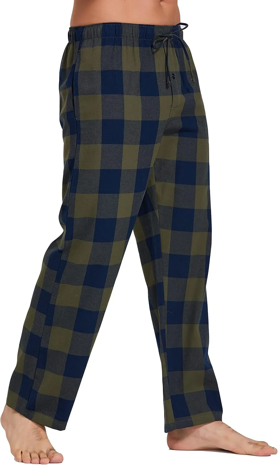 Men's 100% Cotton Super Soft Flannel Plaid Pajama Pants