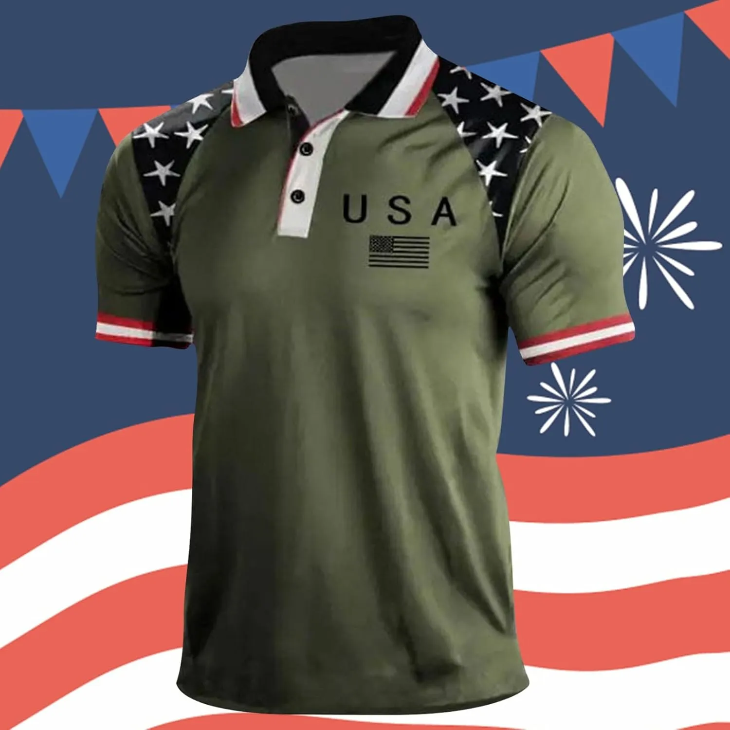 Men's Classic Everyday Soft Beach Flower Shirt and Long Suits Mens Cotton Crew Neck T-Shirt Henley