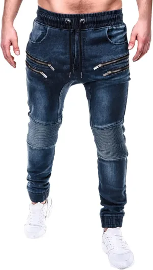 Men's Classic Relaxed Fit Waist Solid Color Slim Toe Jeans Loose Wide Men's Pants Stretch Jeans for Men Fitted Jeans