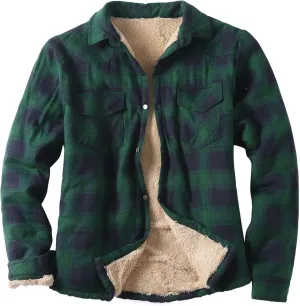 Men's Cotton Flannel Plaid Shirts Causal Long Sleeve Button Up Shirt Jackets with Pockets Classic Fit Western Shirts