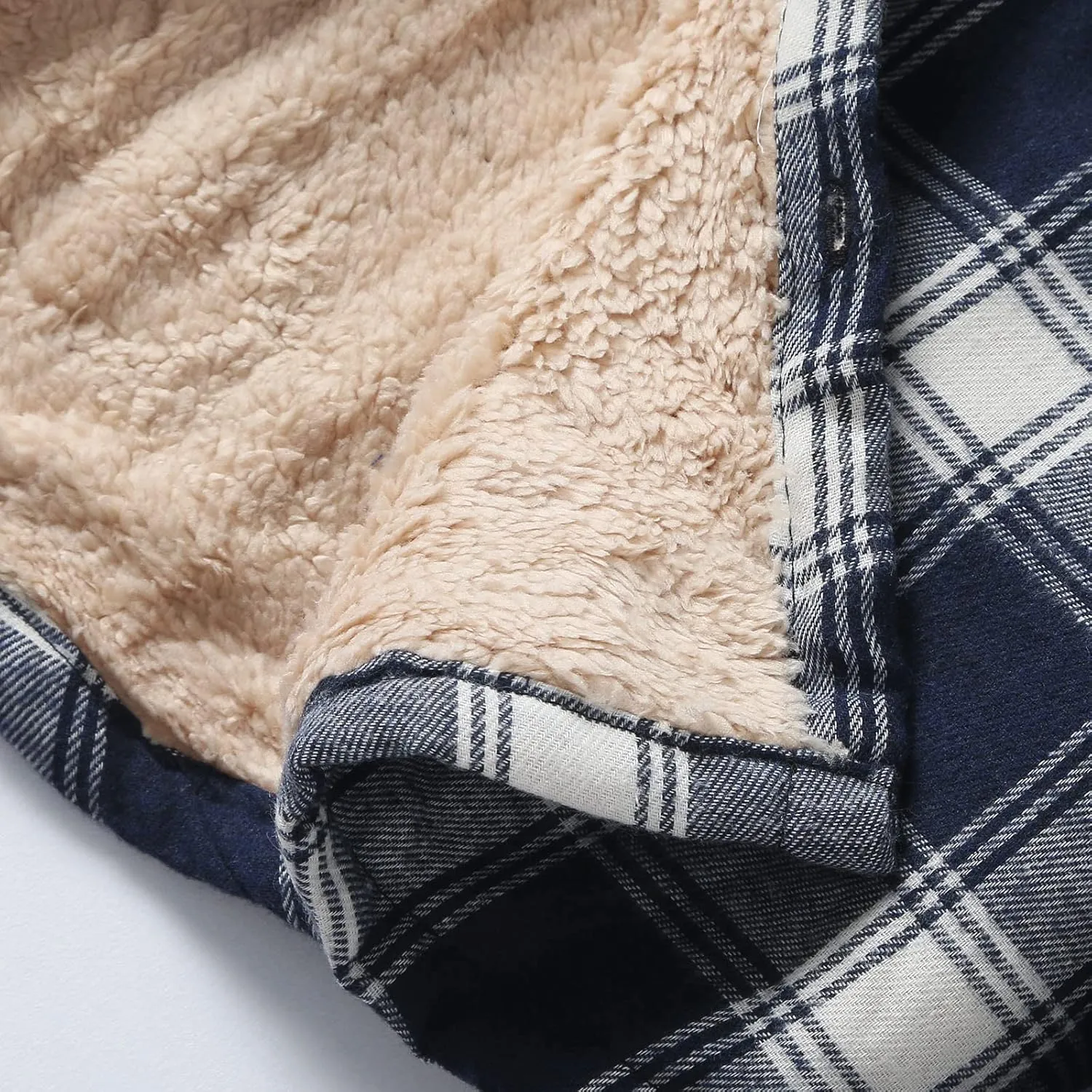 Men's Cotton Flannel Plaid Shirts Causal Long Sleeve Button Up Shirt Jackets with Pockets Classic Fit Western Shirts