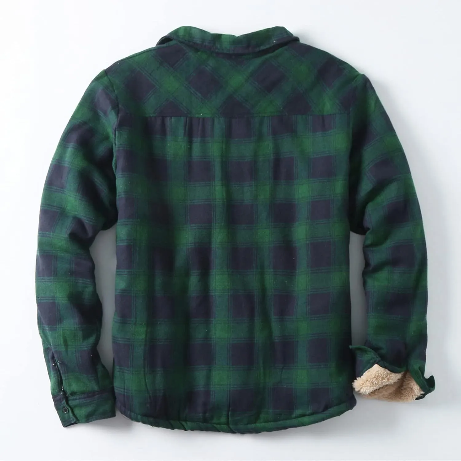 Men's Cotton Flannel Plaid Shirts Causal Long Sleeve Button Up Shirt Jackets with Pockets Classic Fit Western Shirts