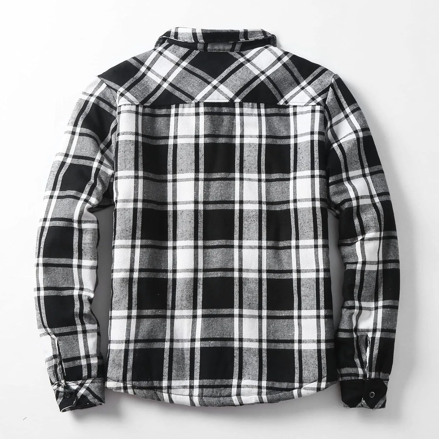 Men's Cotton Flannel Plaid Shirts Causal Long Sleeve Button Up Shirt Jackets with Pockets Classic Fit Western Shirts