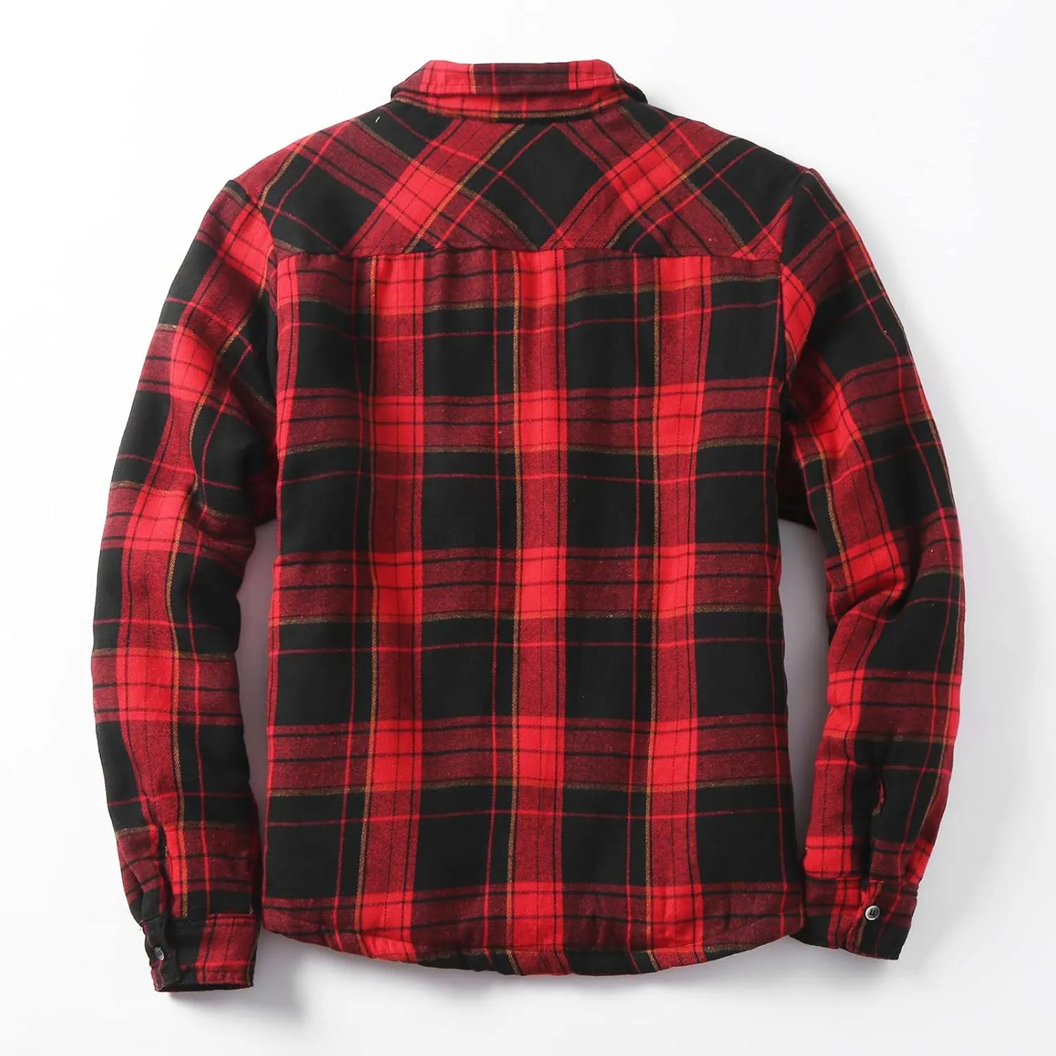 Men's Cotton Flannel Plaid Shirts Causal Long Sleeve Button Up Shirt Jackets with Pockets Classic Fit Western Shirts
