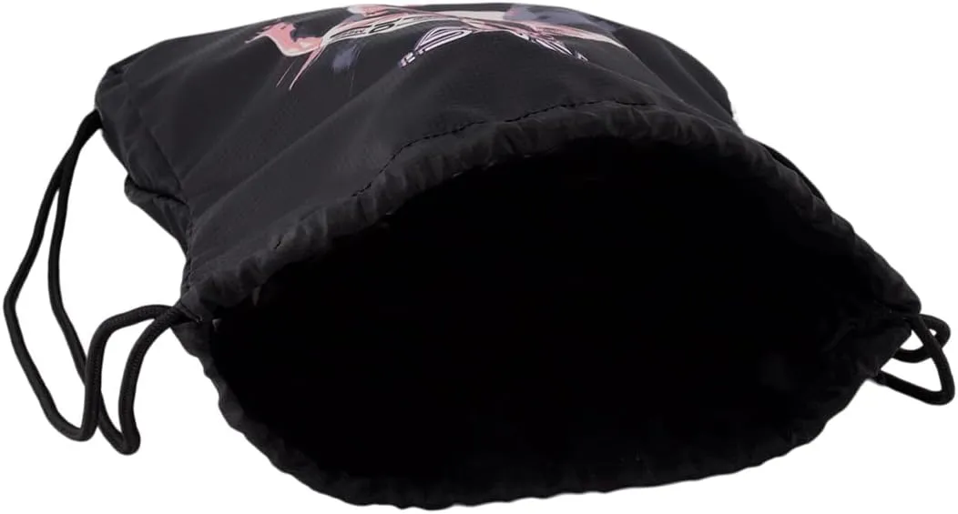 Men's Lifestyle Drawstring Bag, Side Pocket & Comfortable Straps, Black, One Size