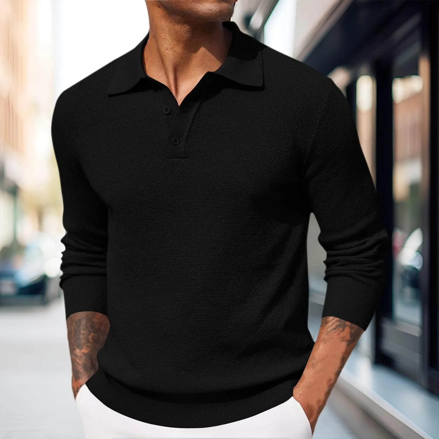 Mens Long Sleeve Tee Shirts Solid Cotton and Linen Hooded Shirt Casual Button Classic Work Shirt Men Shirt Mens