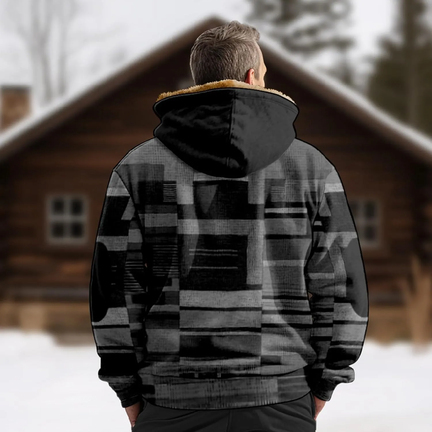 Men's Long Winter Coat Heavyweight Down Jacket Parka Warm Tactical Jackets Casual Zipper Casual Hoodies with Pocket