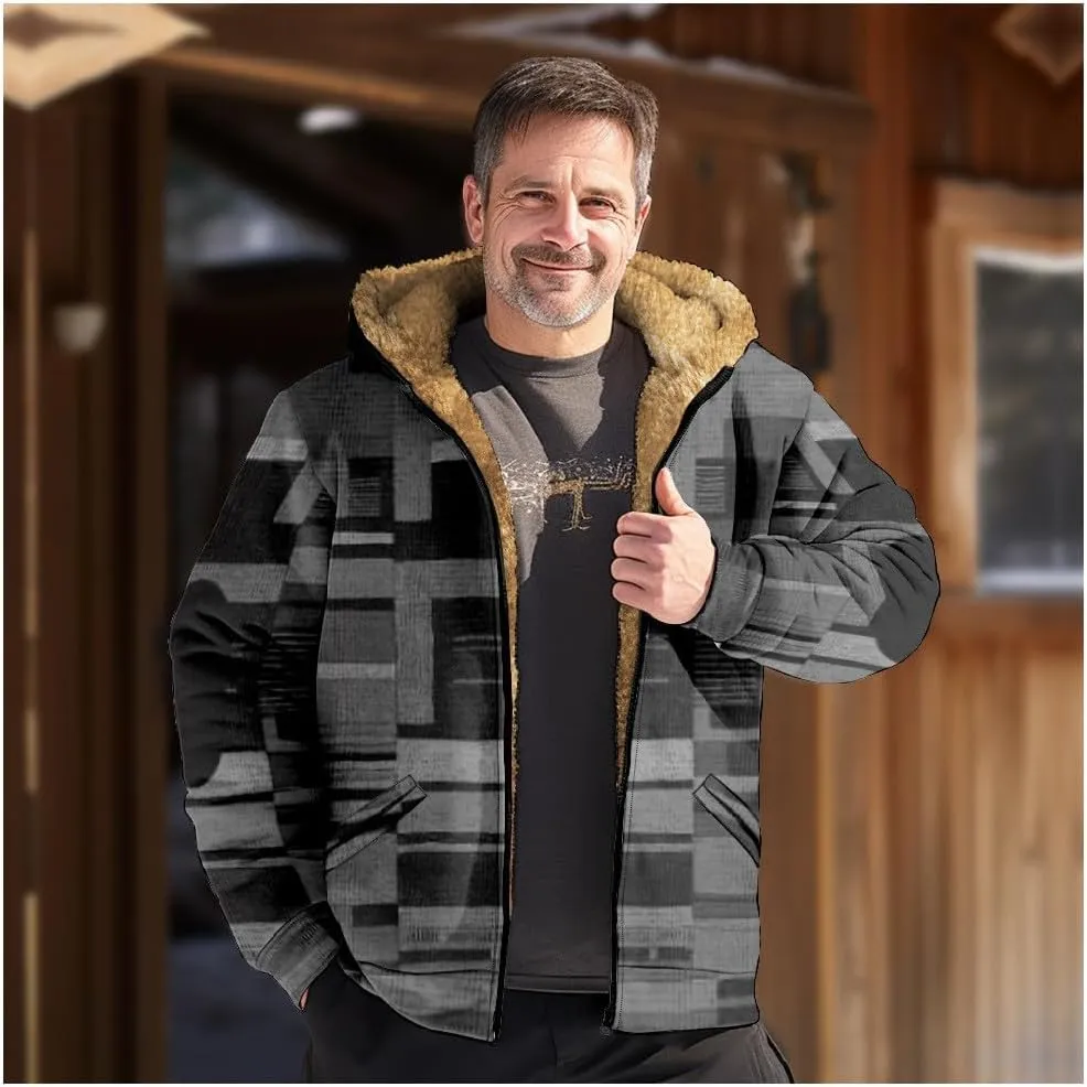 Men's Long Winter Coat Heavyweight Down Jacket Parka Warm Tactical Jackets Casual Zipper Casual Hoodies with Pocket