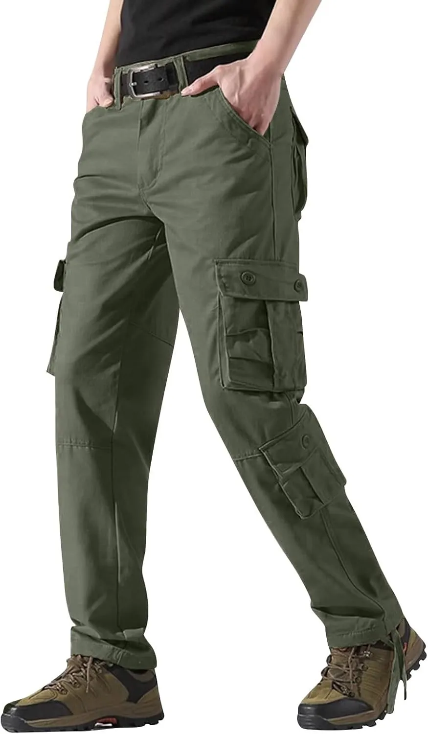 Men's Pants Sports Thickened Pants Cotton Pocket Multi Color Large Sanitary Trousers Lightweight Stretch Cargo Work Trousers