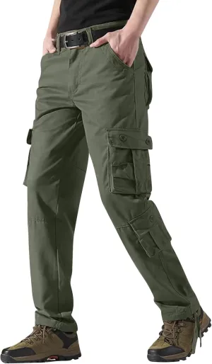 Men's Pants Sports Thickened Pants Cotton Pocket Multi Color Large Sanitary Trousers Lightweight Stretch Cargo Work Trousers