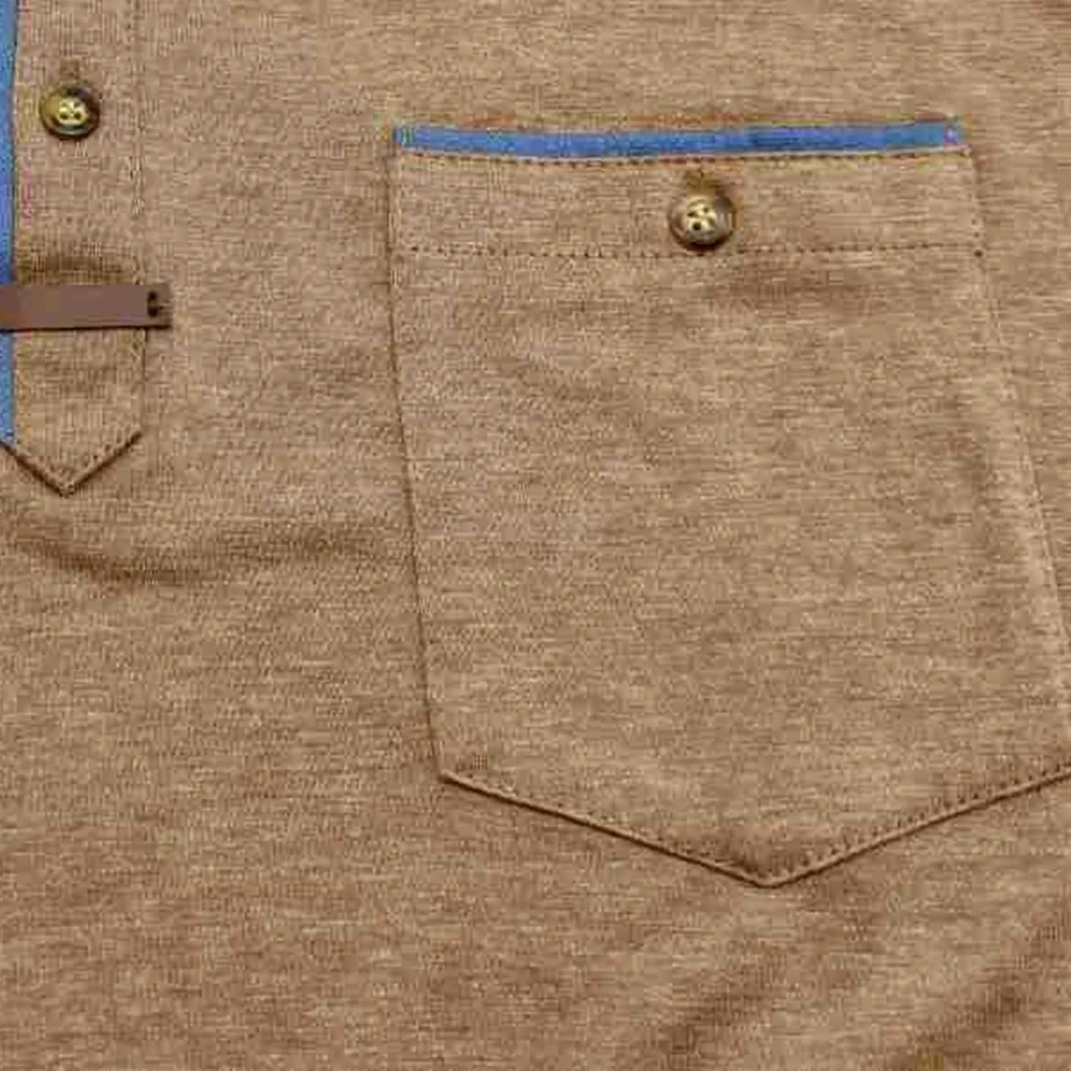 Men's Regular Fit Casual Short Sleeve Vintage Dual Tipped Collar Button Down Polo Shirt Golf Tee Shirts with Pocket