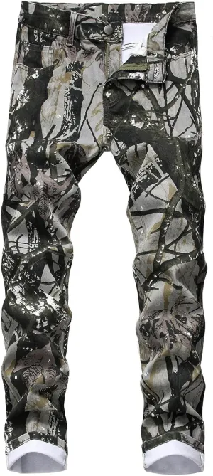 Mens Slim Fit Boot Cut Jeans Jeans Frayed Pants Distressed Rip Trousers Men Jeans Wide Jeans Men Mens
