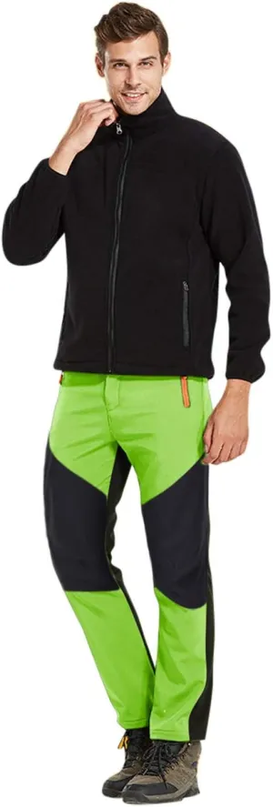 Mens Snow Ski Waterproof Softshell Snowboard Pant Outdoor Windproof Fleece Lined Warm Hiking Ski Snow Pant Camping Pant