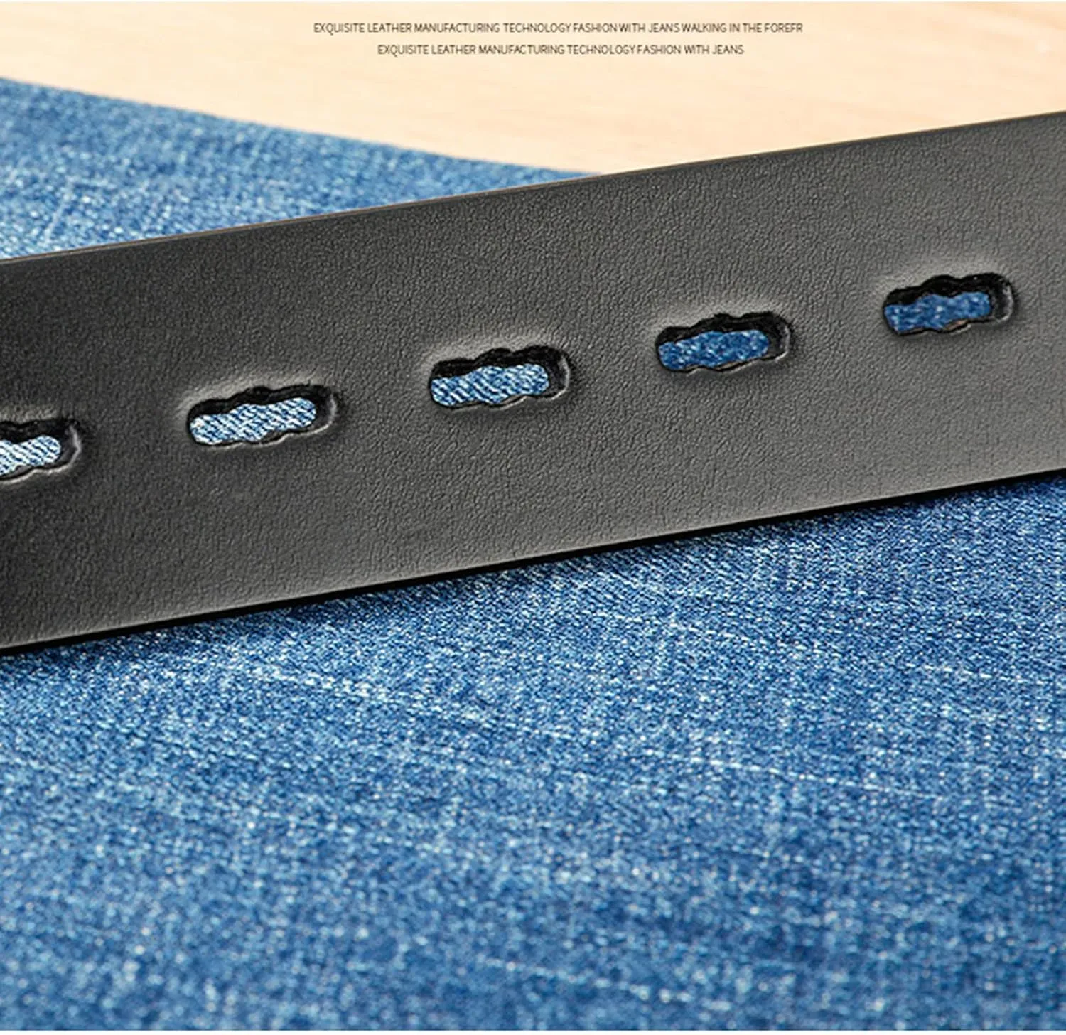 Metal Free Belt,Hypoallergenic Belts for Men, Men's No-Scratch Mechanic Belt ​Casual Rugged Belts,Black,125CM/49.2''