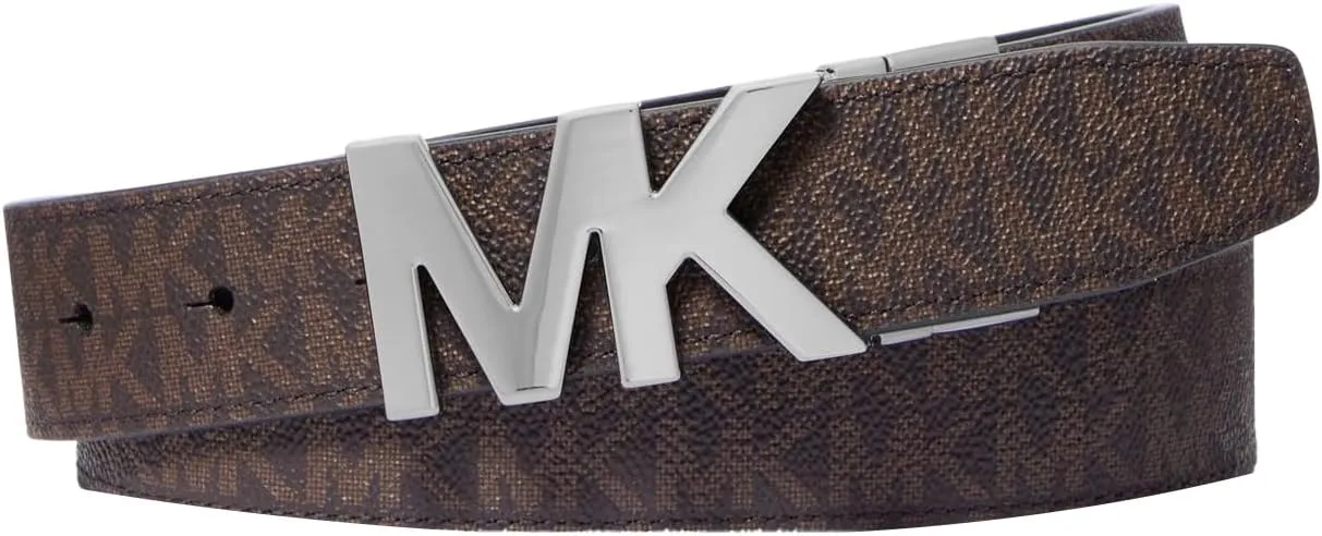 Michael Kors Men's 34mm Reversible MK Buckle Belt