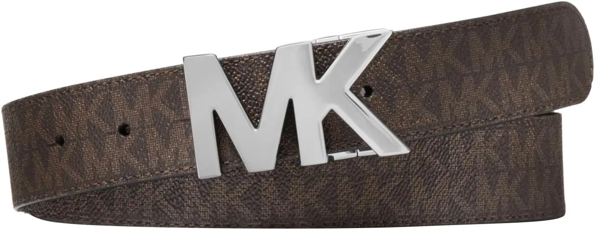 Michael Kors Men's 34mm Reversible MK Buckle Belt