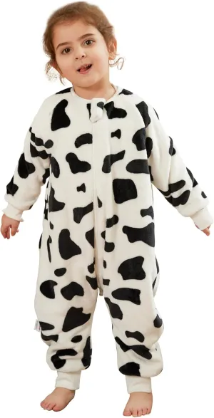 MICHLEY Flannel Baby Sleeping Bag Unisex Pajamas, Long Sleeve Zipper Wearable Sleeping Sack for Autumn Winter Boys Girls