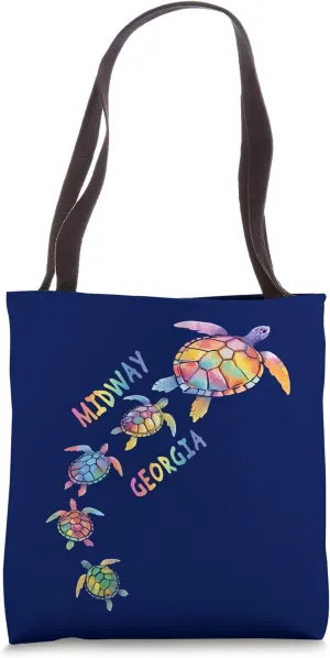 Midway Georgia Sea Turtle Lover Beach Vacation Tote Bag