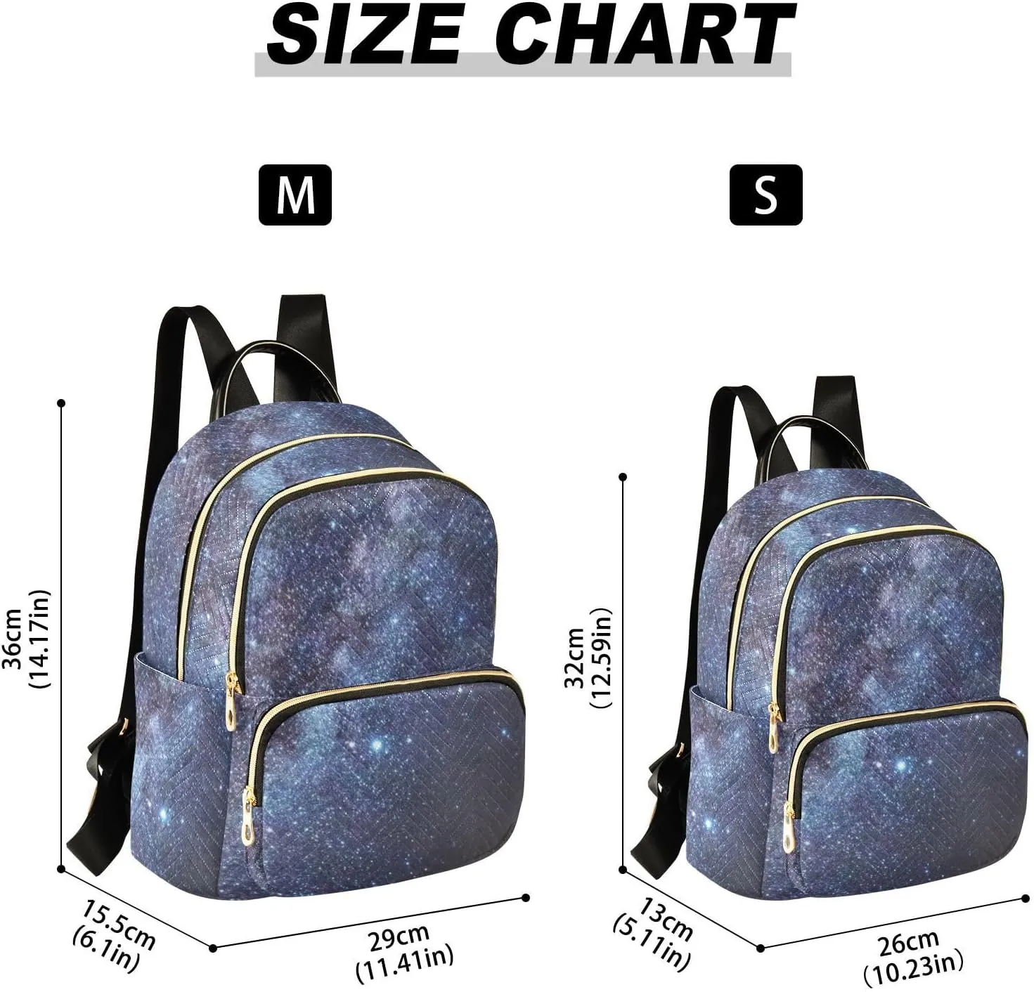 Milky Way Print Trendy Backpack Purse for Women and Anti-theft Ladies Shoulder Travel Daypacks Bags