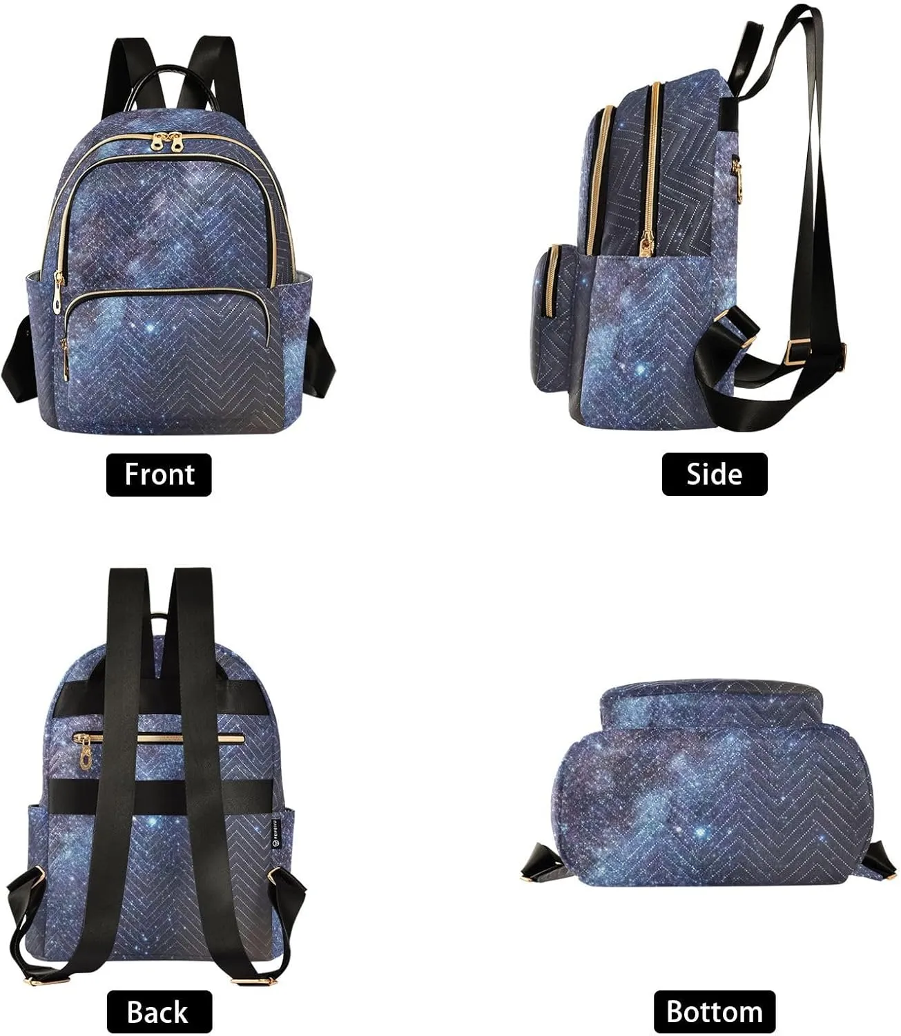 Milky Way Print Trendy Backpack Purse for Women and Anti-theft Ladies Shoulder Travel Daypacks Bags