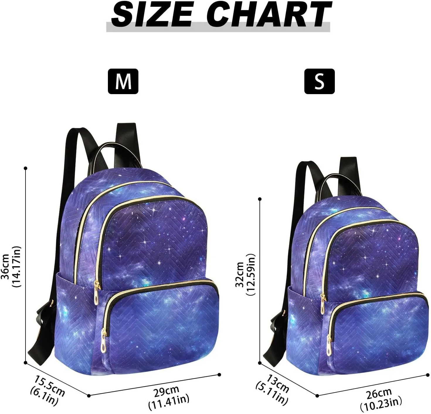 Milky Way Print Trendy Backpack Purse for Women and Anti-theft Ladies Shoulder Travel Daypacks Bags(Small Pattren 2)