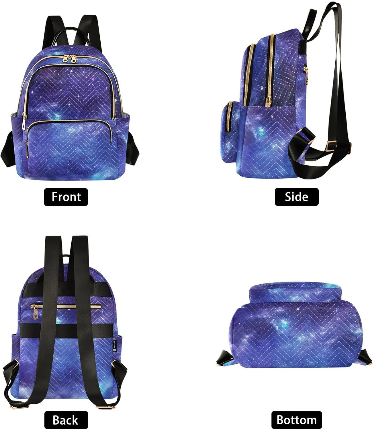 Milky Way Print Trendy Backpack Purse for Women and Anti-theft Ladies Shoulder Travel Daypacks Bags(Small Pattren 2)