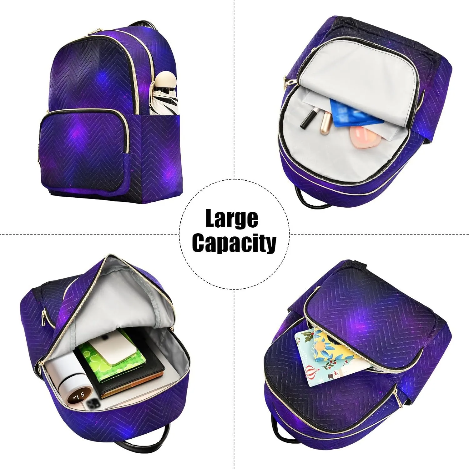 Milky Way Print Trendy Backpack Purse for Women and Anti-theft Ladies Shoulder Travel Daypacks Bags(Small Pattren 3)
