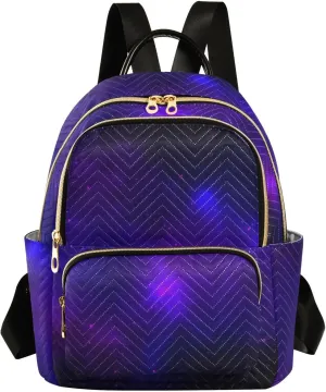 Milky Way Print Trendy Backpack Purse for Women and Anti-theft Ladies Shoulder Travel Daypacks Bags(Small Pattren 3)