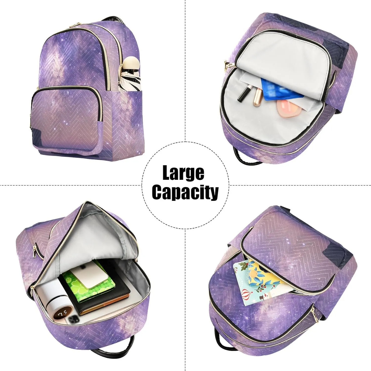 Milky Way Print Trendy Backpack Purse for Women and Anti-theft Ladies Shoulder Travel Daypacks Bags(Small Pattren 4)