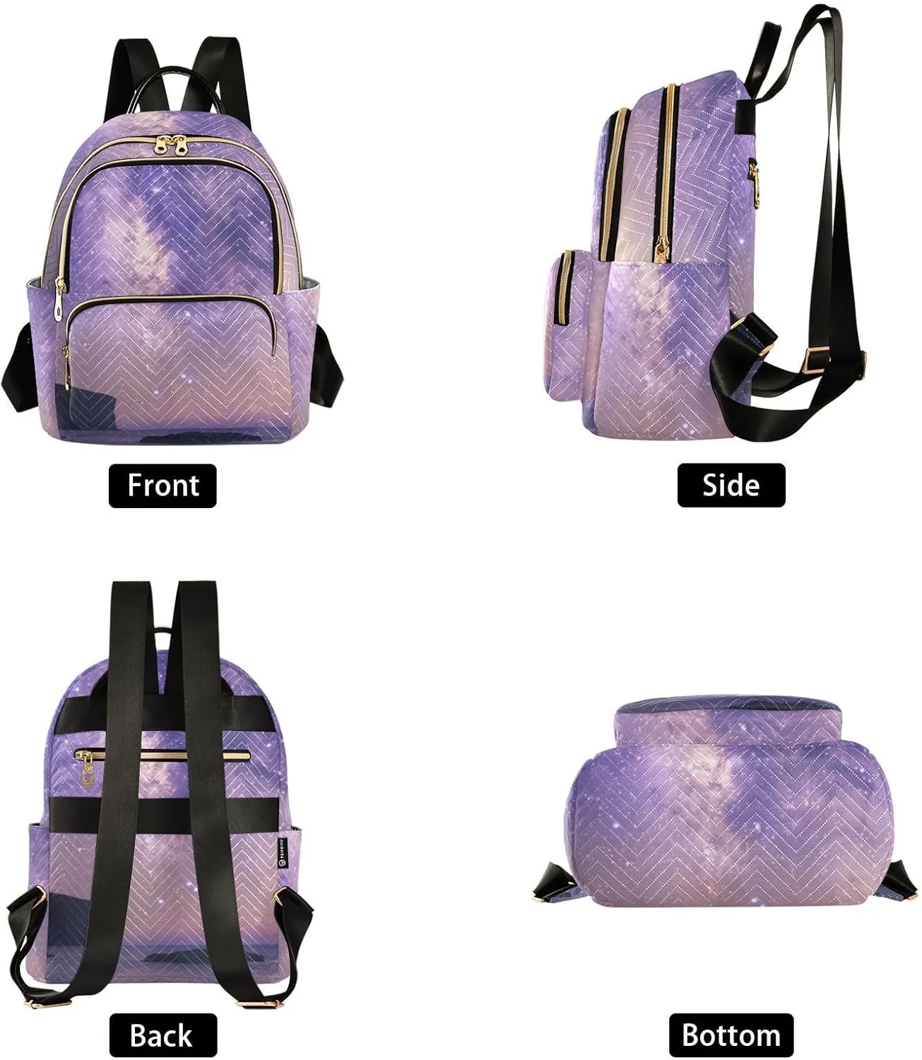 Milky Way Print Trendy Backpack Purse for Women and Anti-theft Ladies Shoulder Travel Daypacks Bags(Small Pattren 4)
