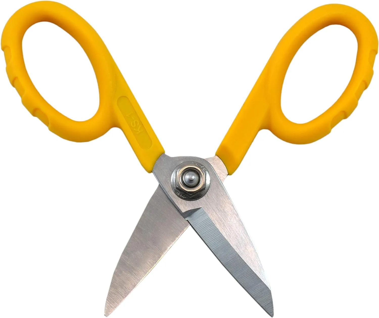 Miller KS-1 Yellow Fiber Optic Kevlar Scissors, Easily Portable Utility Scissors for Working Technicians, Electricians, and Installers, Heavy-Duty Cable Cutters, 5.5 Inches