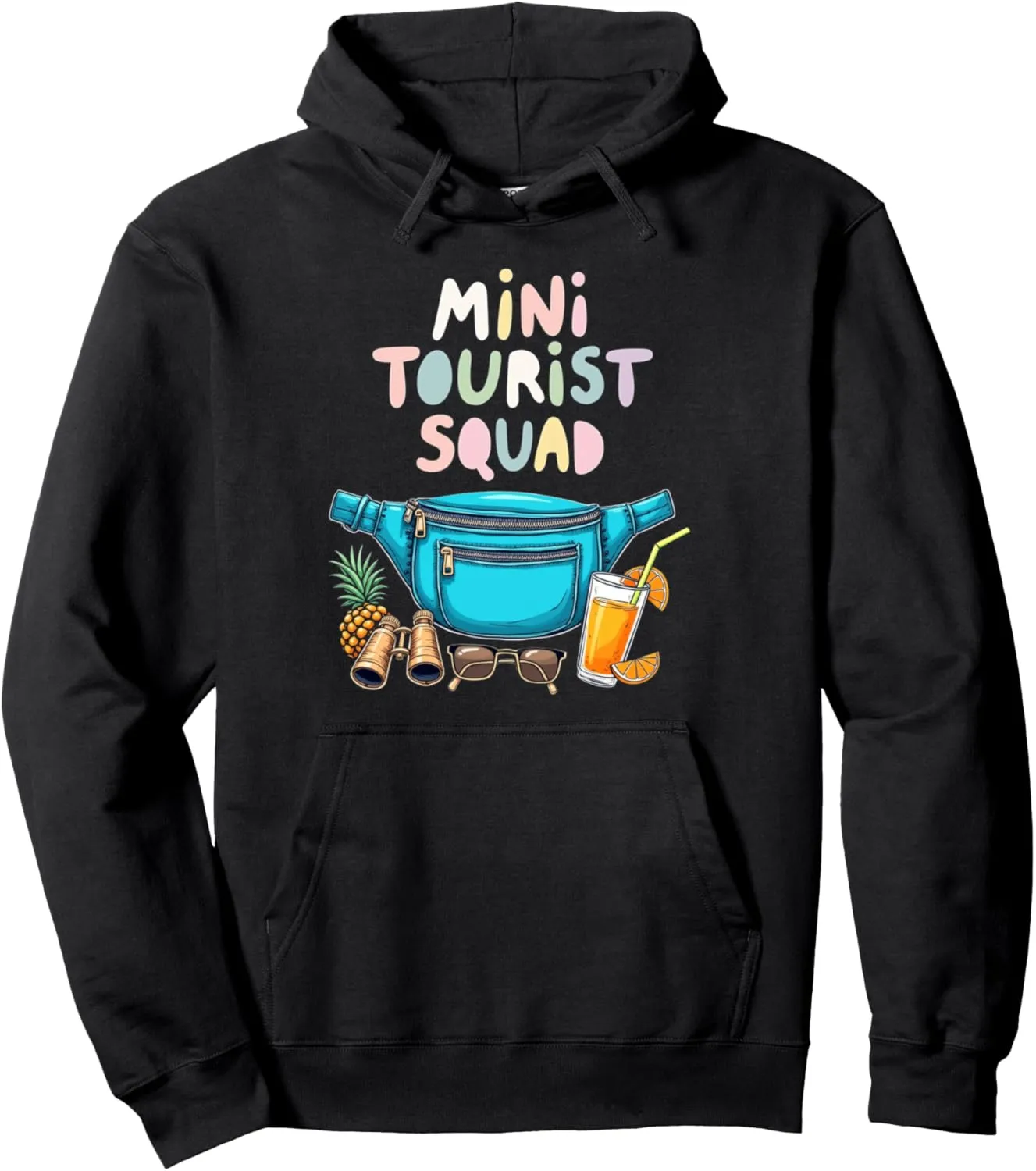 Mini Tourist Squad Waist bag Holiday Vacation Tacky Tourist Pullover Hoodie